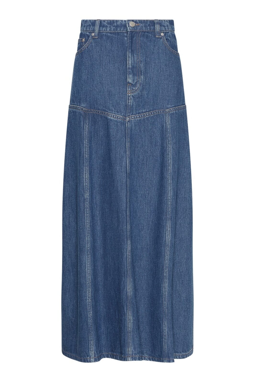 Moss Copenhagen - Mschlaurentine Rue Skirt 19279 - Mid Blue Wash