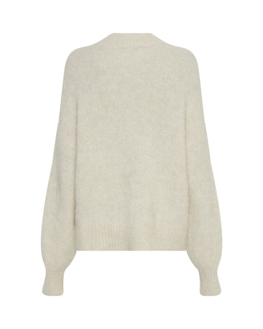 Moss Copenhagen - Mschthira Salmia Pullover 19581 - Oatmeal Strikbluser 