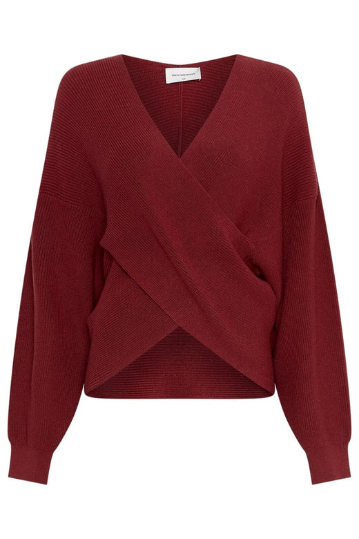 Moss Copenhagen - Mschzinelle Rachelle Wrap Pullover 19534 - Syrah