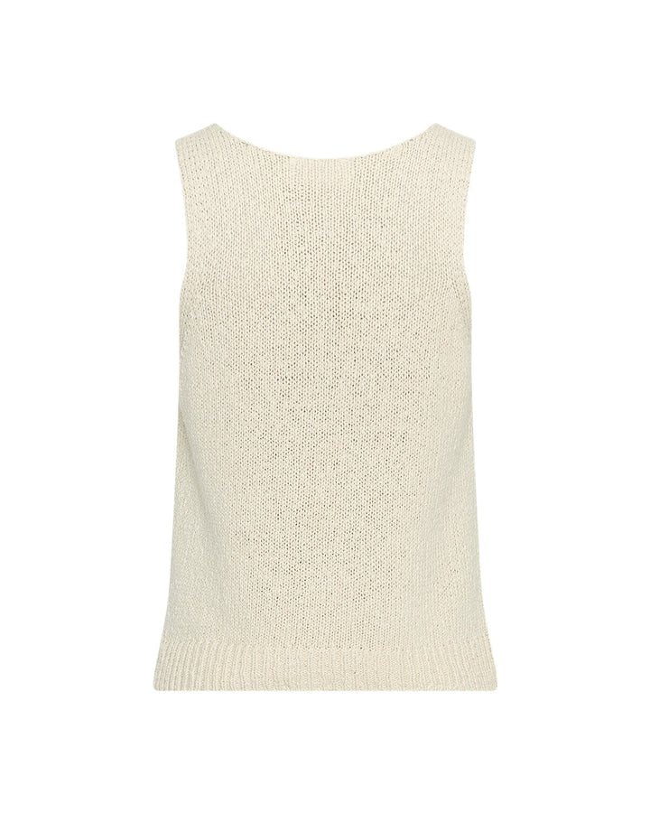 MSCH Copenhagen - Mschvivika Hannalie Sl Top 19921 - Bleached Sand Toppe 