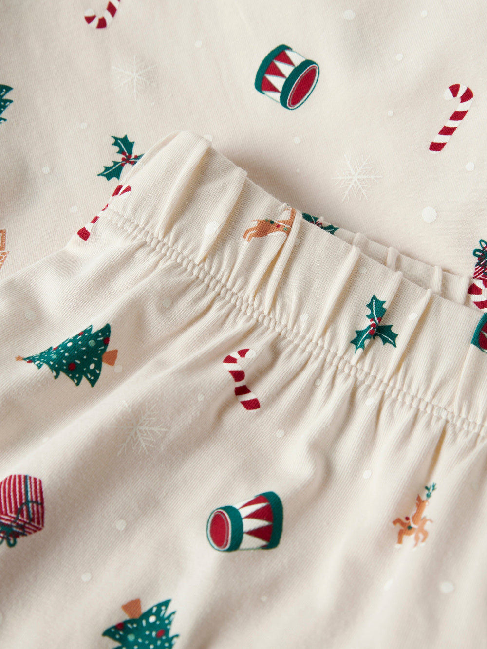 Name It - Nanvismas Ls Nightset - 4918982 Whitecap Gray Xmas Aop Nattøj 