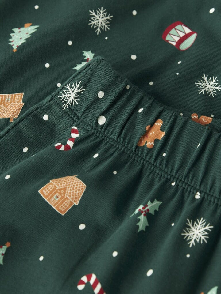 Name It - Nanvismas Ls Nightset - 4918983 Botanical Garden Xmas Aop Nattøj 