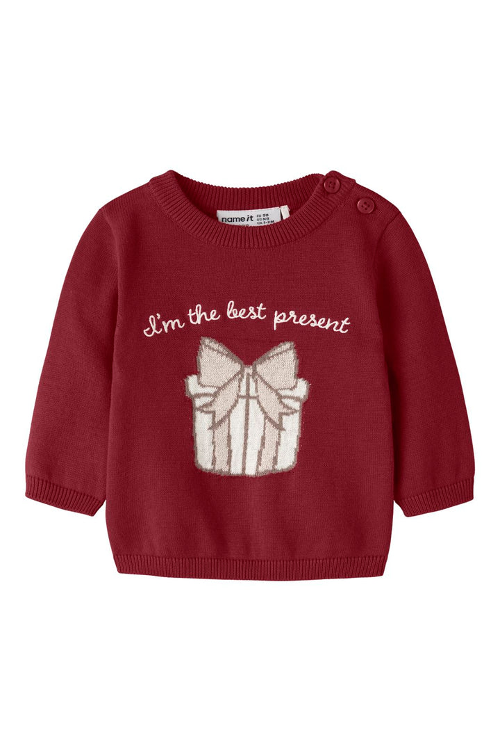 Name It - Nbfrisse Ls Knit - 5131534 Red Dahlia