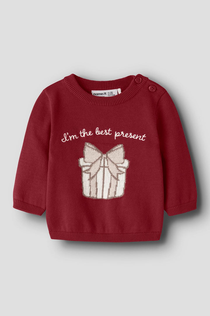 Name It - Nbfrisse Ls Knit - 5131534 Red Dahlia