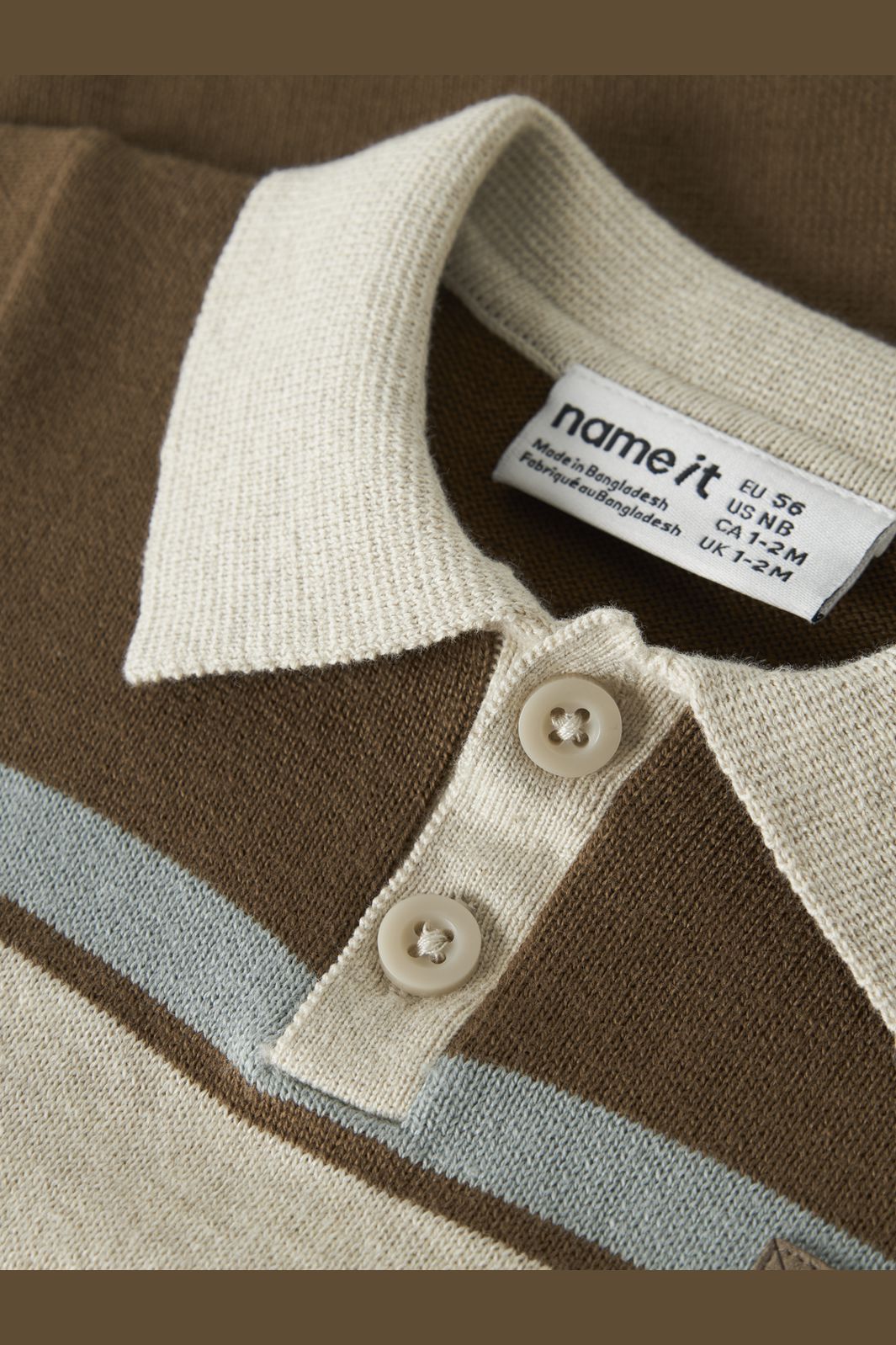 Name It - Nbmral Ls Knit Polo Suit - 5115226 Sepia