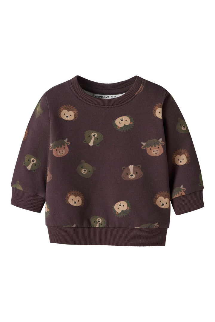 Name It - Nbmsoforest Ls Sweat - 5132109 Chocolate Plum
