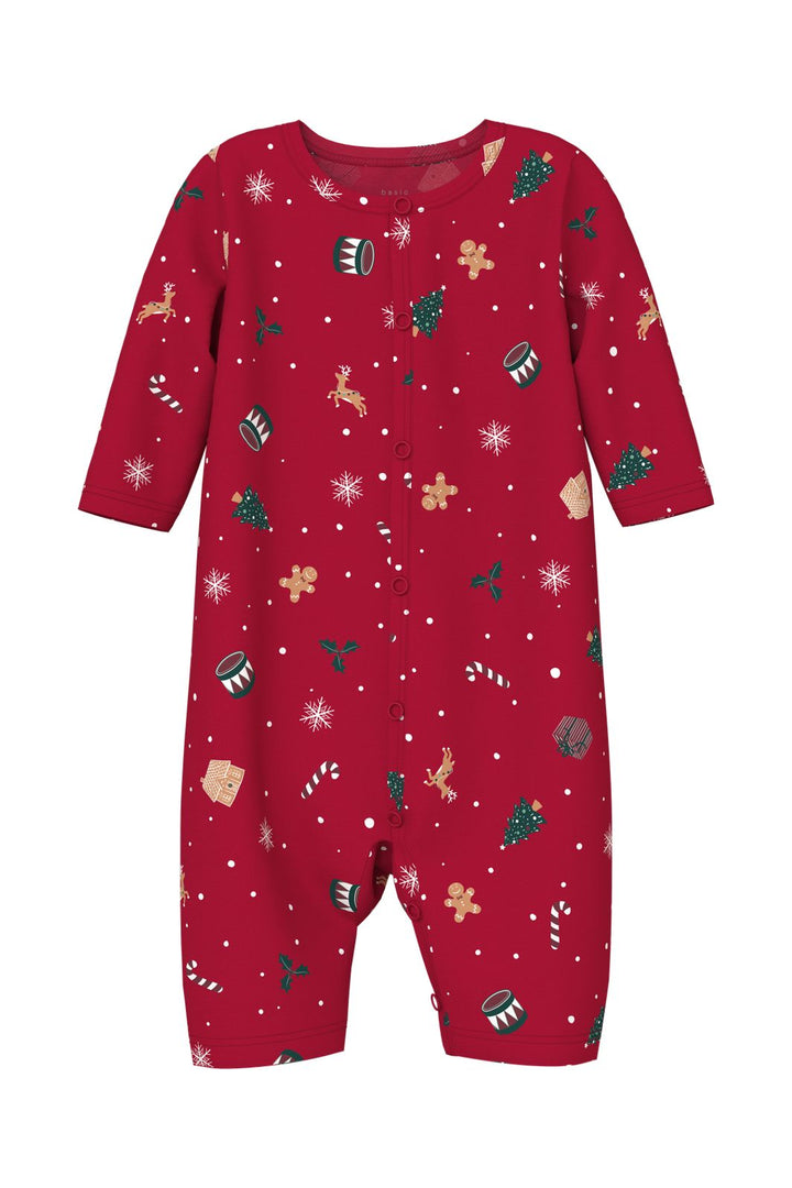 Name It - Nbnvismas Ls Nightsuit - 4879832 Jester Red Xmas Aop Red
