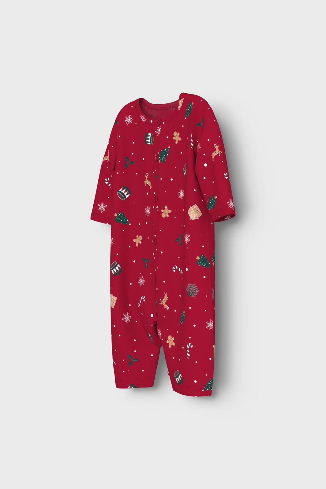 Name It - Nbnvismas Ls Nightsuit - 4879832 Jester Red Xmas Aop Red
