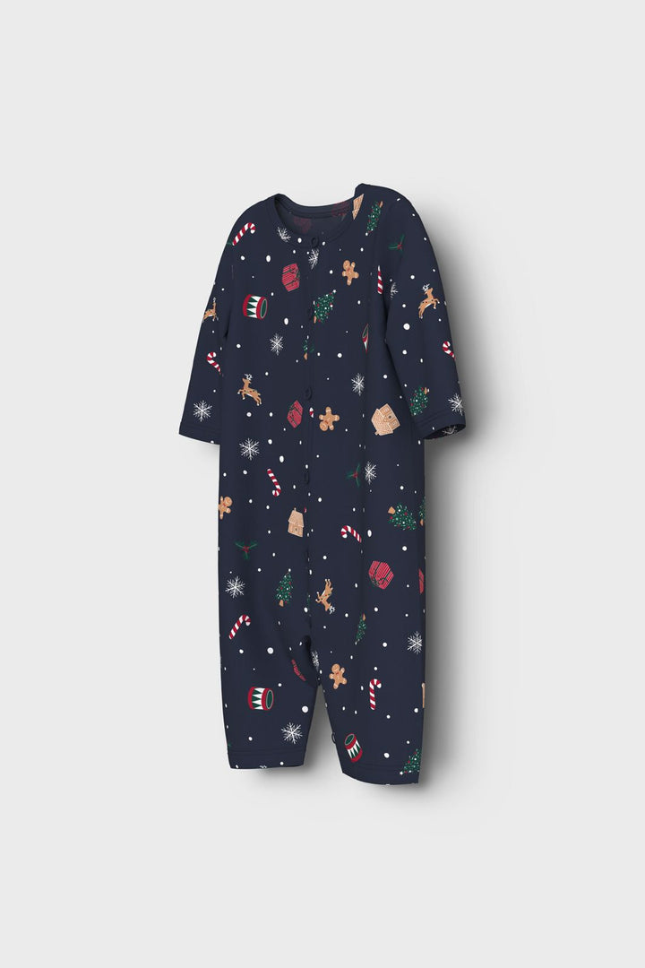 Name It - Nbnvismas Ls Nightsuit - 4879833 Navy Blazer Xmas Aop Navy