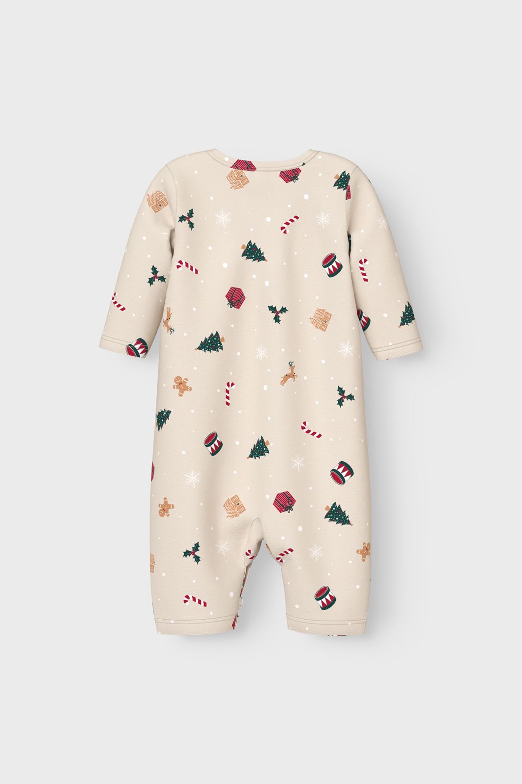 Name It - Nbnvismas Ls Nightsuit - 4918619 Whitecap Gray Xmas Aop