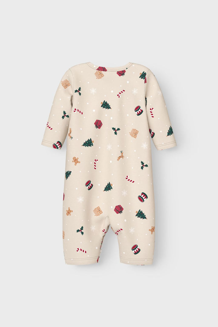Name It - Nbnvismas Ls Nightsuit - 4918619 Whitecap Gray Xmas Aop