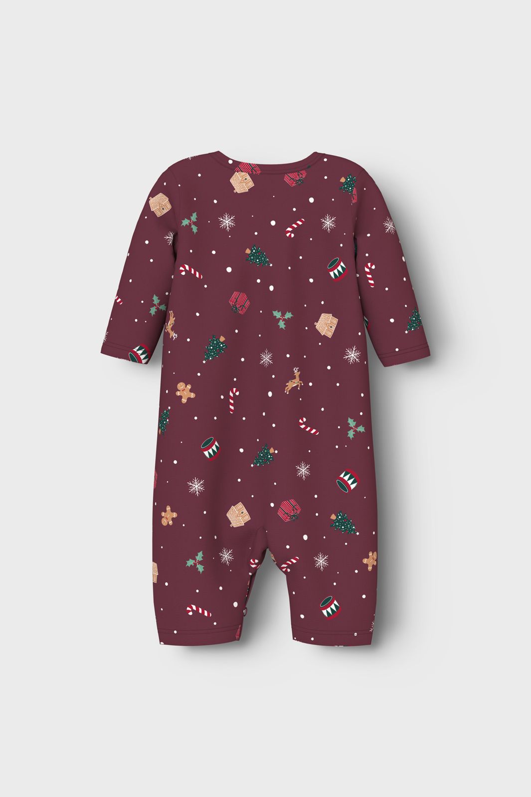 Name It - Nbnvismas Ls Nightsuit - 4918620 Burgundy Xmas Aop