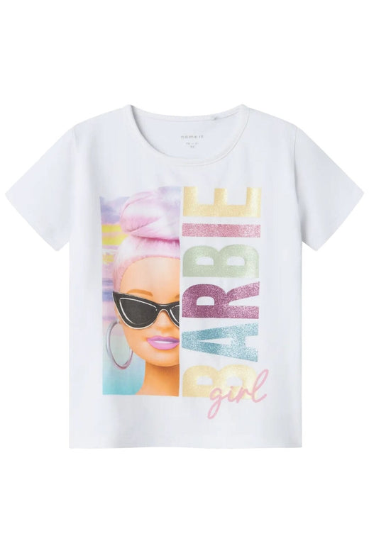 Name It - Nmfalda Barbie Ss Nreg Top Box Sky - 4753116 Bright White