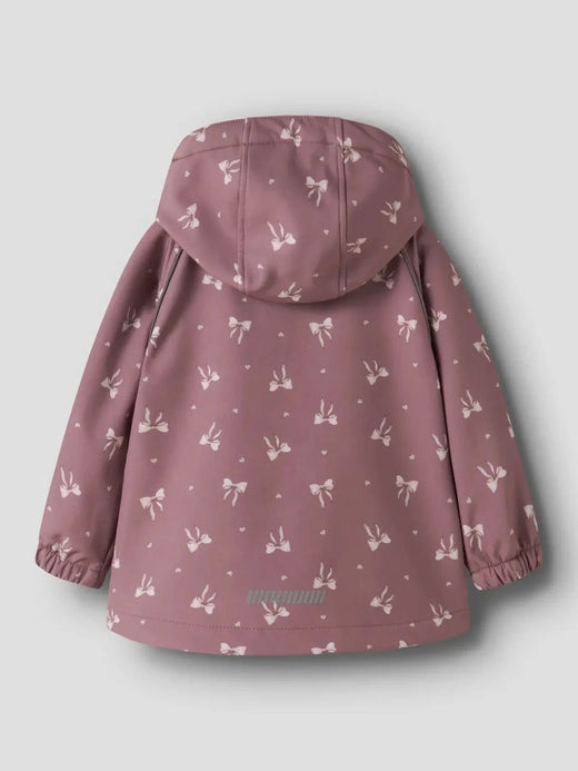 Name It - Nmfalfa08 Softshell Ashape Jacket Fo1 - 5073445 Wistful Mauve Heart Bow Jakker 