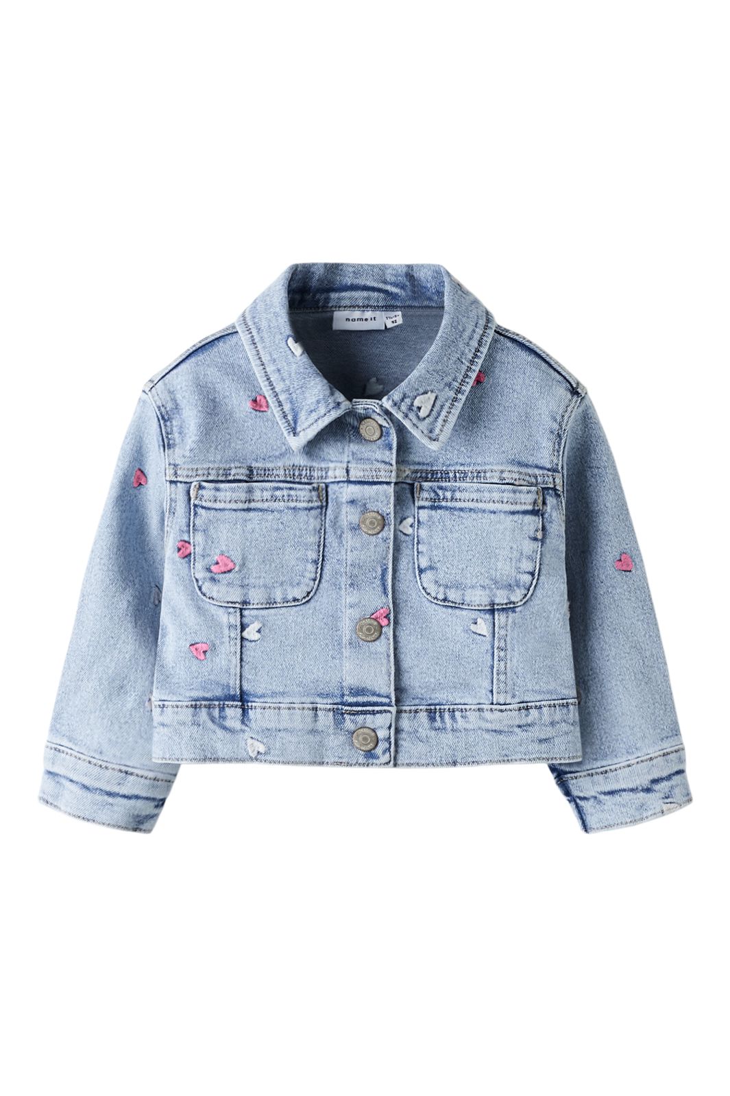Name It - Nmfelisa Emb Jacket 2633-Fr T - 4893789 Light Blue Bleached Denim