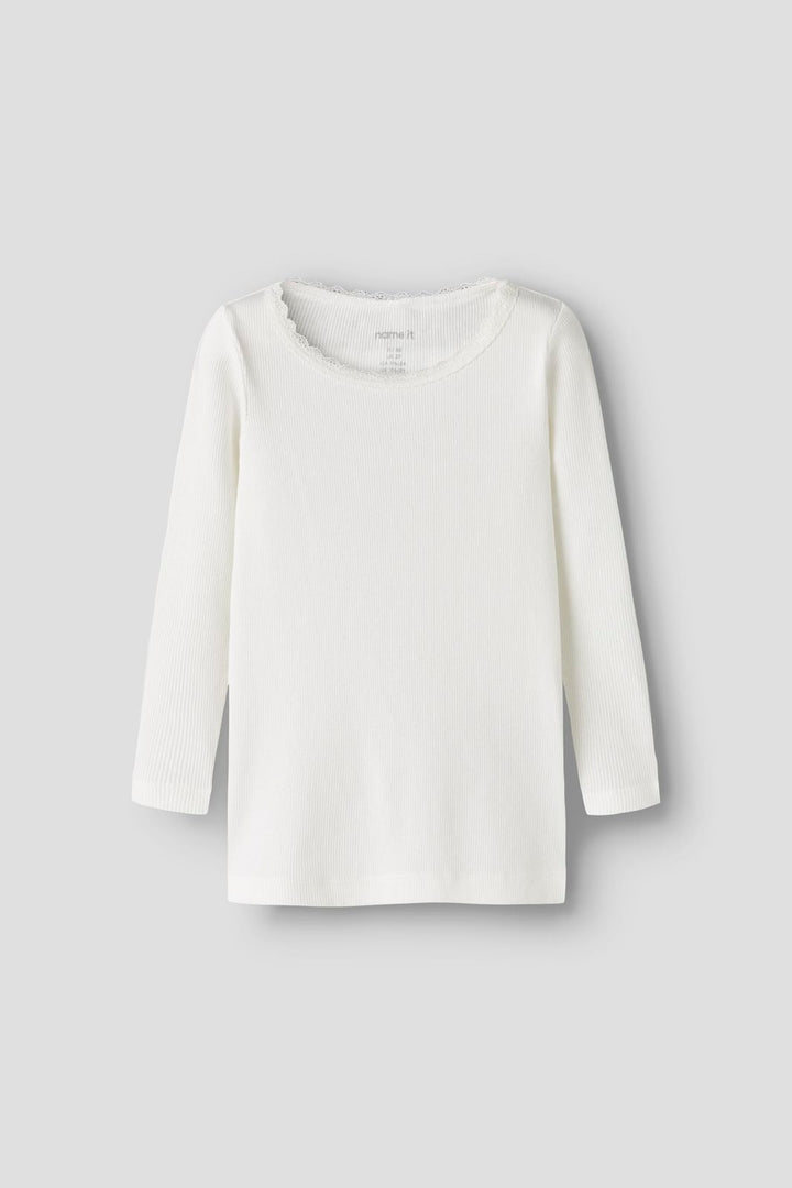 Name It - Nmfkab Ls Top - 4976204 Cloud Dancer