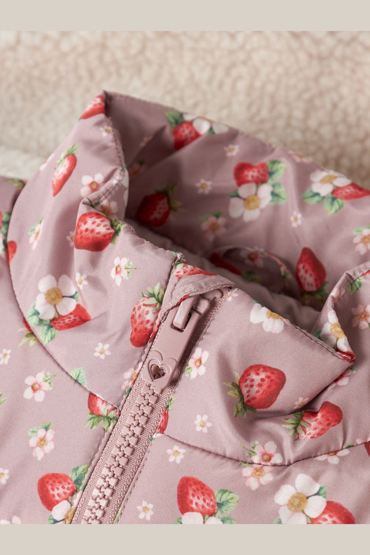 Name It - Nmfminna Teddy Jacket - 5018264 Whitecap Gray Strawberry