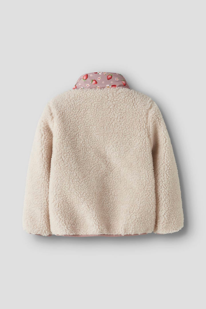 Name It - Nmfminna Teddy Jacket - 5018264 Whitecap Gray Strawberry