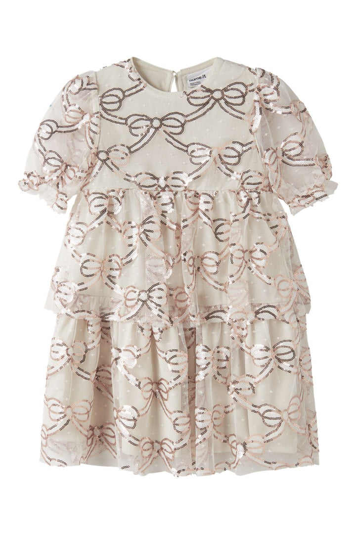 Name It - Nmfrila Tulle Ss Dress - 5114972 Birch
