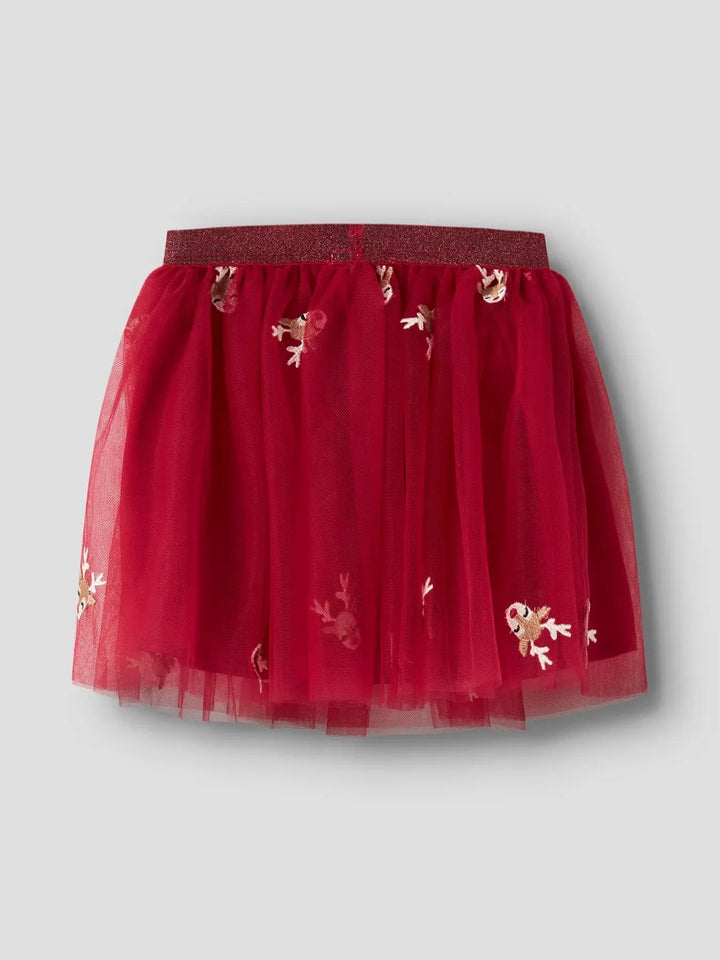 Name It - Nmfveross Tulle Skirt - 4930109 Jester Red Reindeer Nederdele 