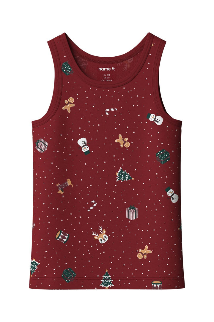 Name It - Nmfvismas Tank Top Giftpack - 5144320 Red Dahlia W/ Pink Nectar