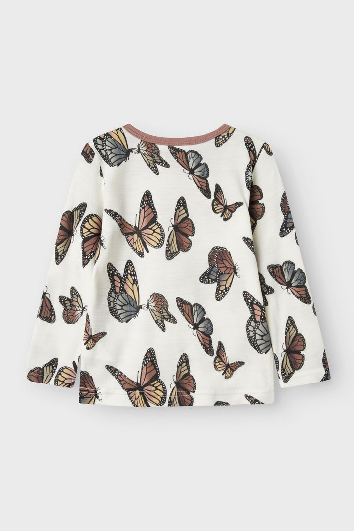 Name It - Nmfwillitus Wool Ls Top - 4738377 Snow White Butterfly
