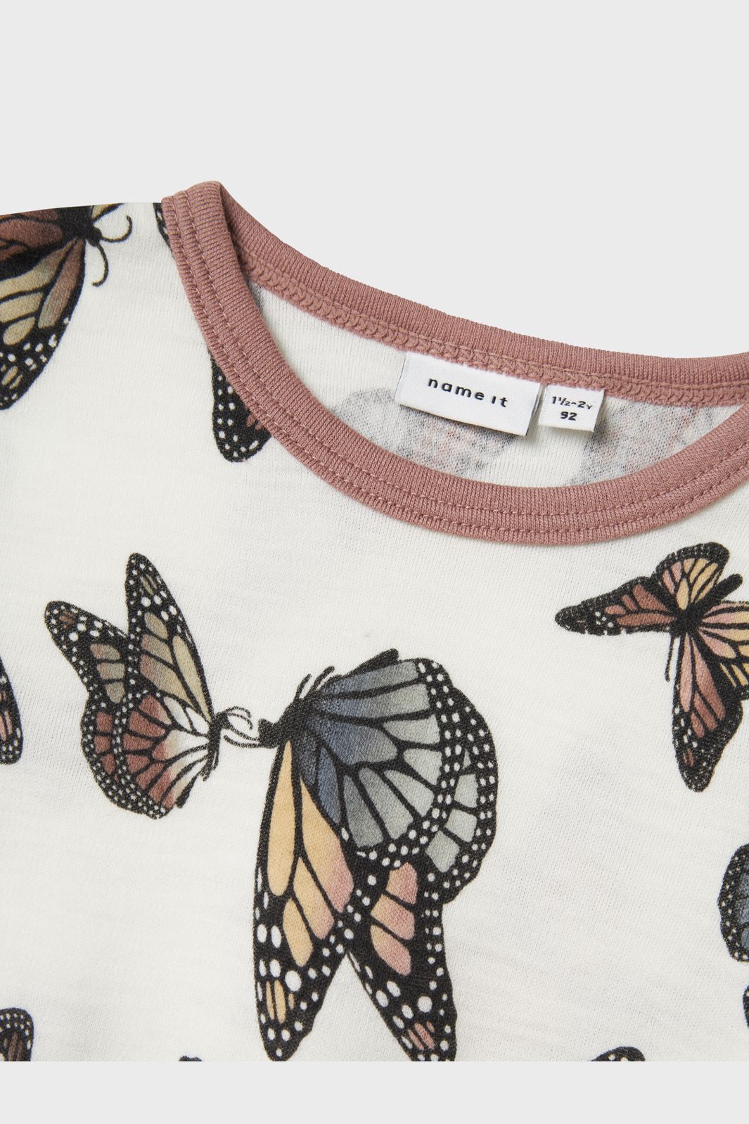 Name It - Nmfwillitus Wool Ls Top - 4738377 Snow White Butterfly