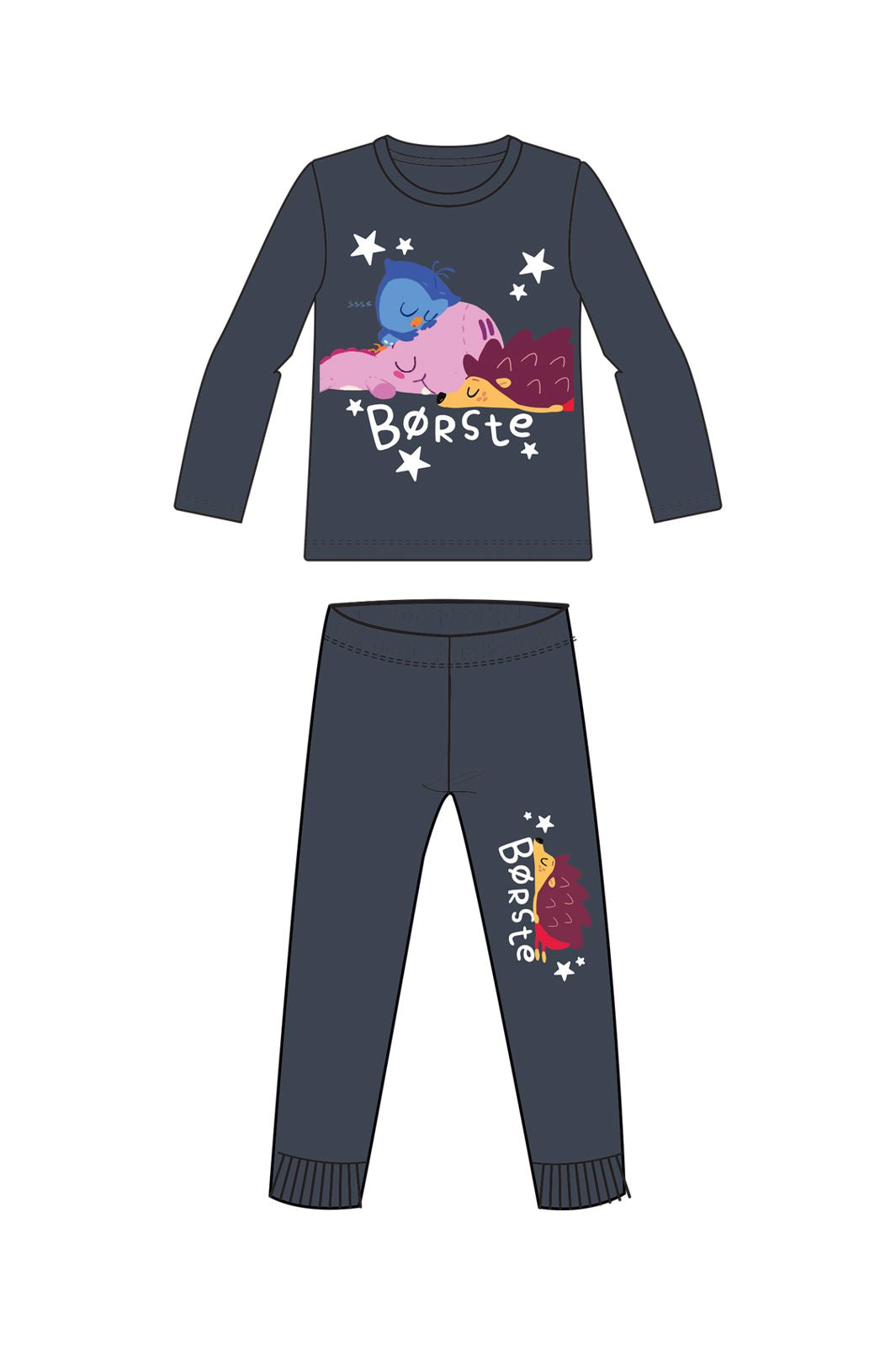 Name It - Nmmang Borste Ls Nightset Dr - 5198928 Ombre Blue