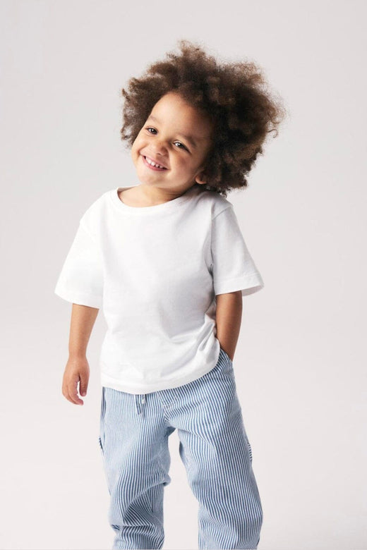 Name It - Nmmnola Tap Stripe Pants Carp 2299-Yf - 5121943 White Moonlight Blue