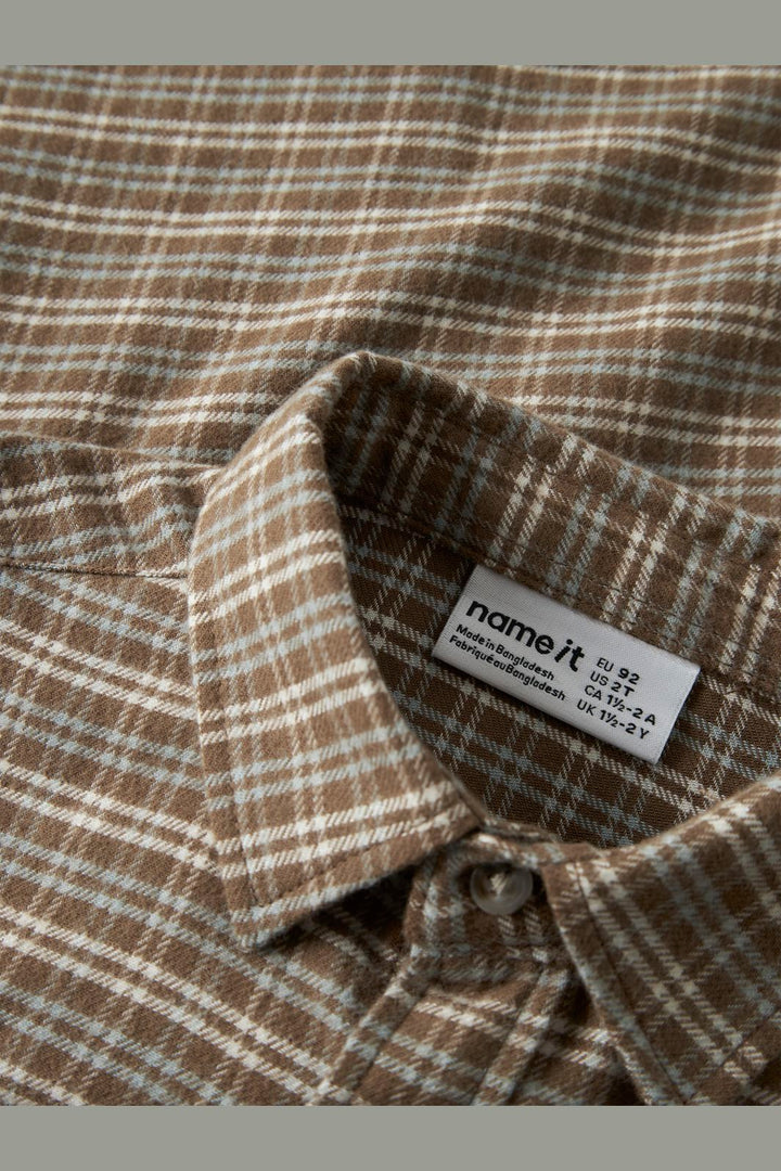 Name It - Nmmrem Ls Nreg Shirt - 5118838 Sepia .
