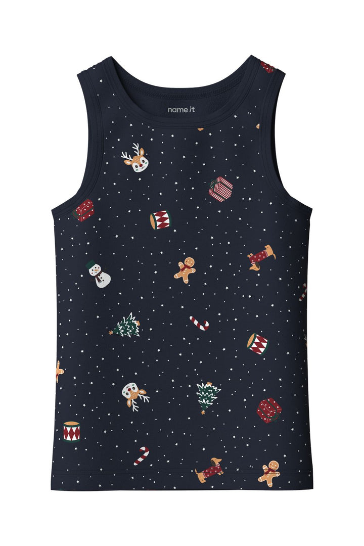 Name It - Nmmvismas Tank Top Giftpack - 5144312 Navy Blazer W/ Botanical Garden