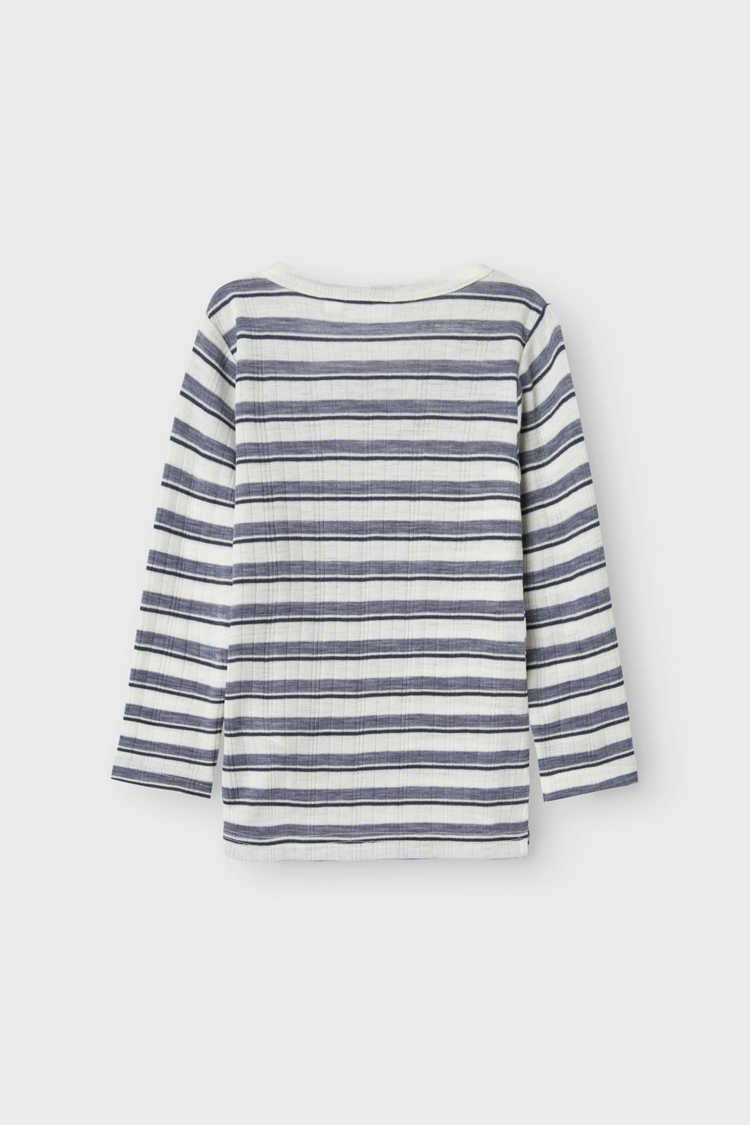 Name It - Nmmwang Wool Needle Ls Top - 4737338 Folkstone Gray Snow White