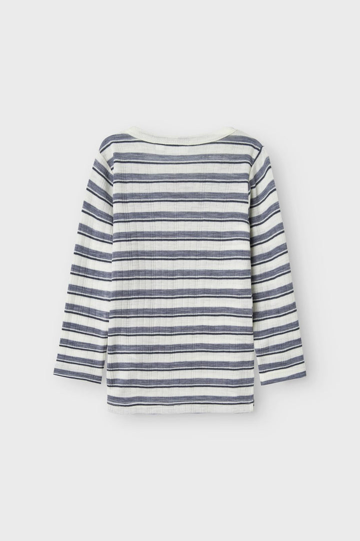 Name It - Nmmwang Wool Needle Ls Top - 4737338 Folkstone Gray Snow White