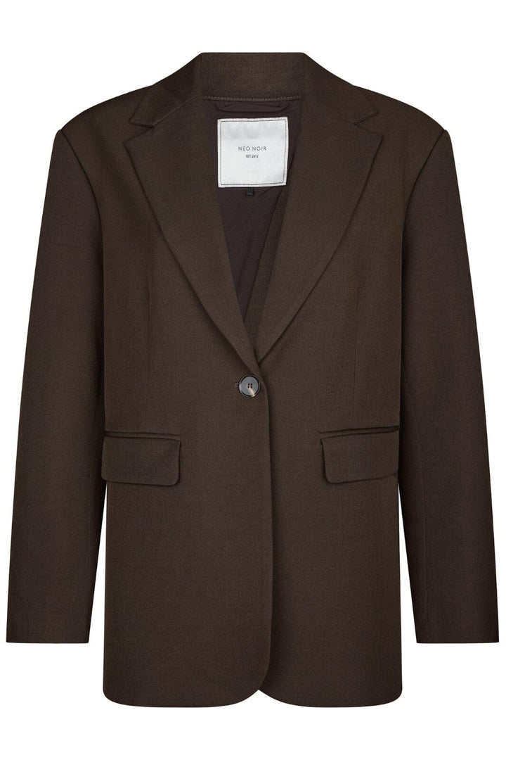 Neo Noir - Aarielle Structure Blazer 168202 - 676 - Dark Brown Blazere 