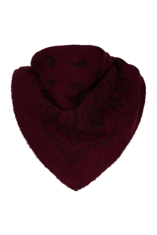 Neo Noir - Adelina Paisley Knit Scarf 169506 - 682 - Wine