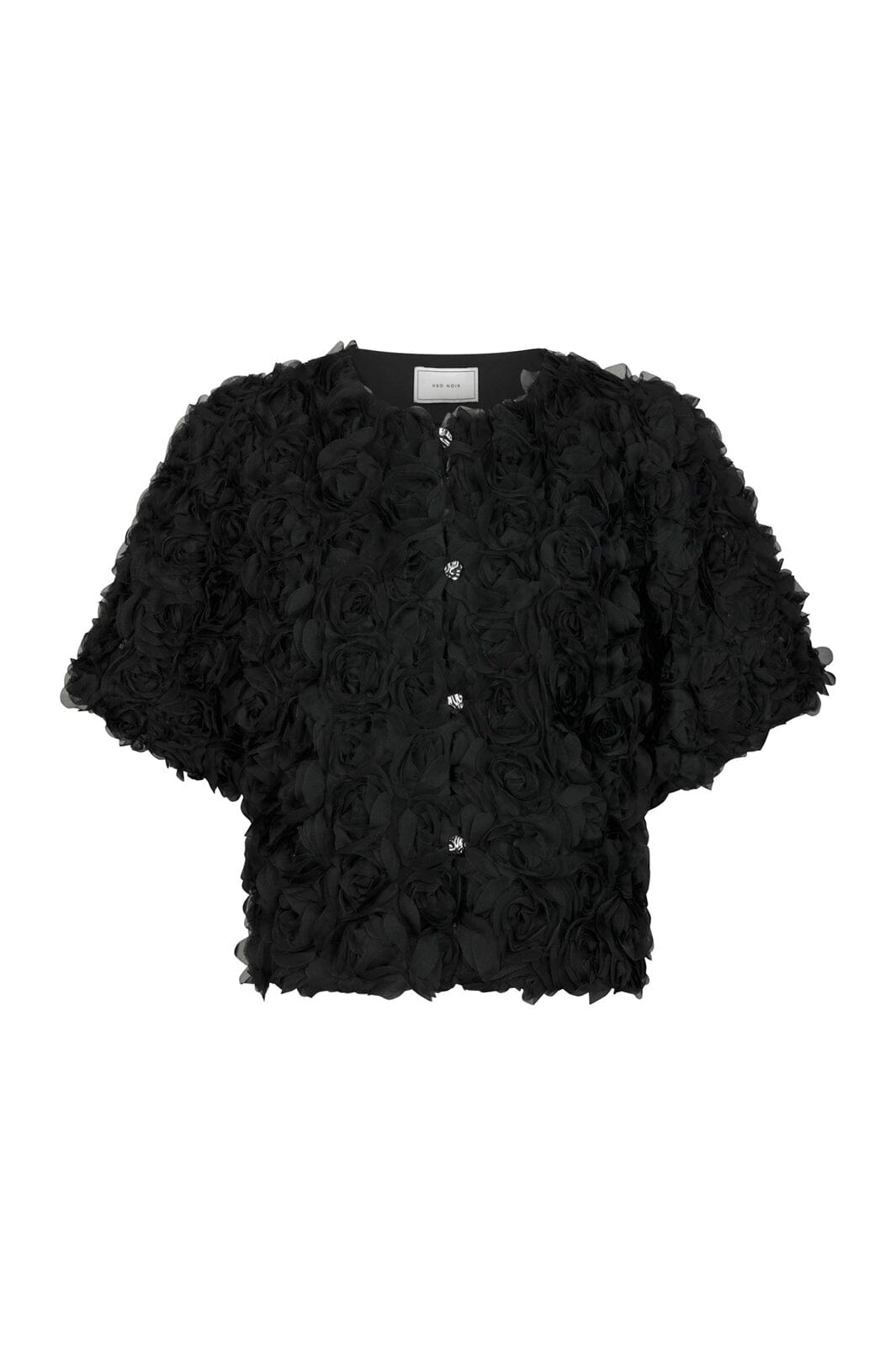 Neo Noir - Aisa Flower Blouse 168409 - 100 - Black