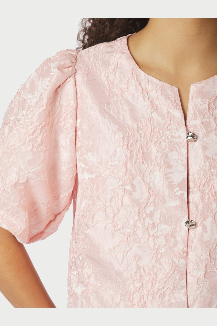 Neo Noir - Aisa Soft Brocade Blouse 168844 - 754 - Light Pink