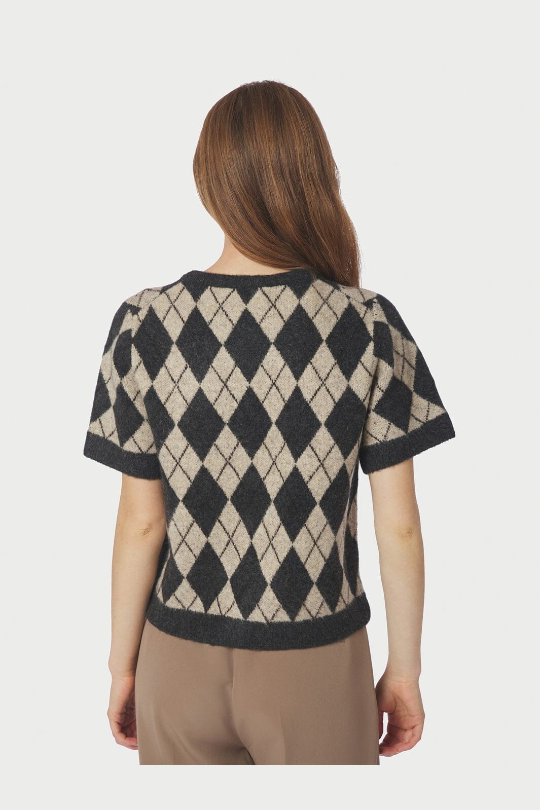 Neo Noir - Allestar Check Knit Cardigan 165729 - 123 - Beige