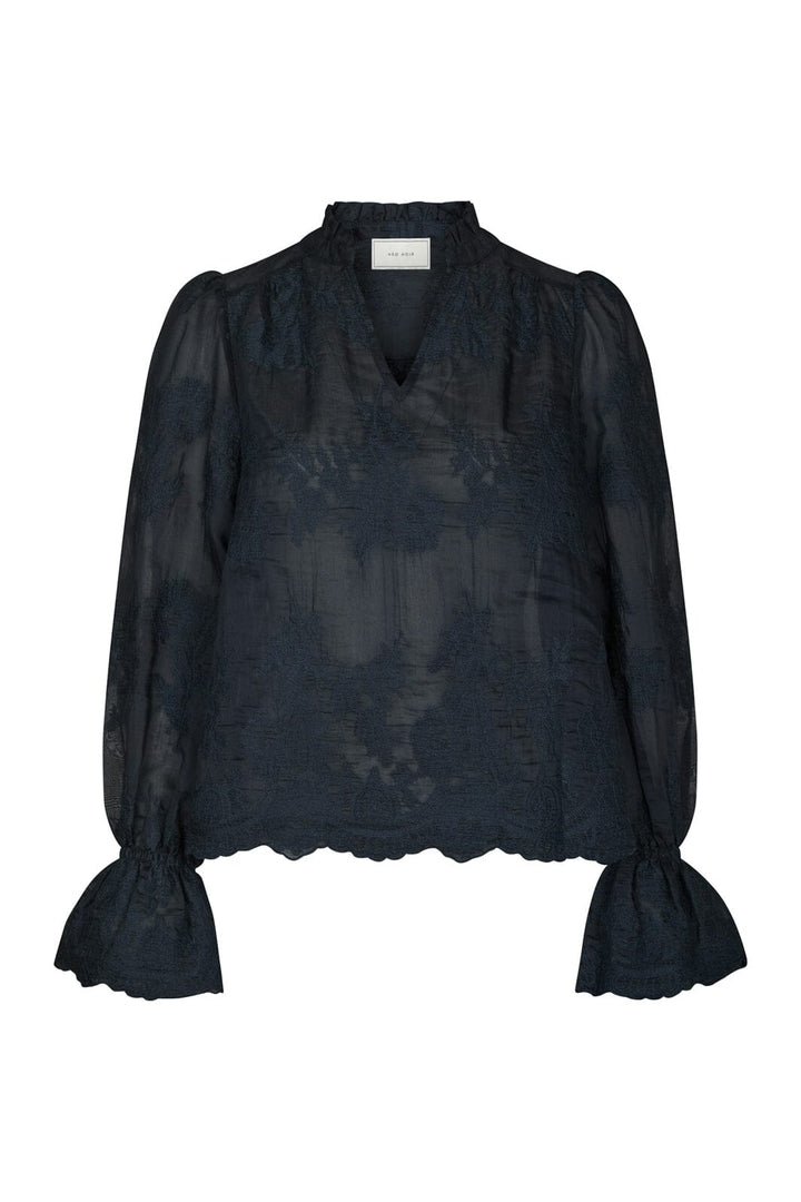 Neo Noir - Amara Big Embroidery Blouse 163032 - 141 - Navy