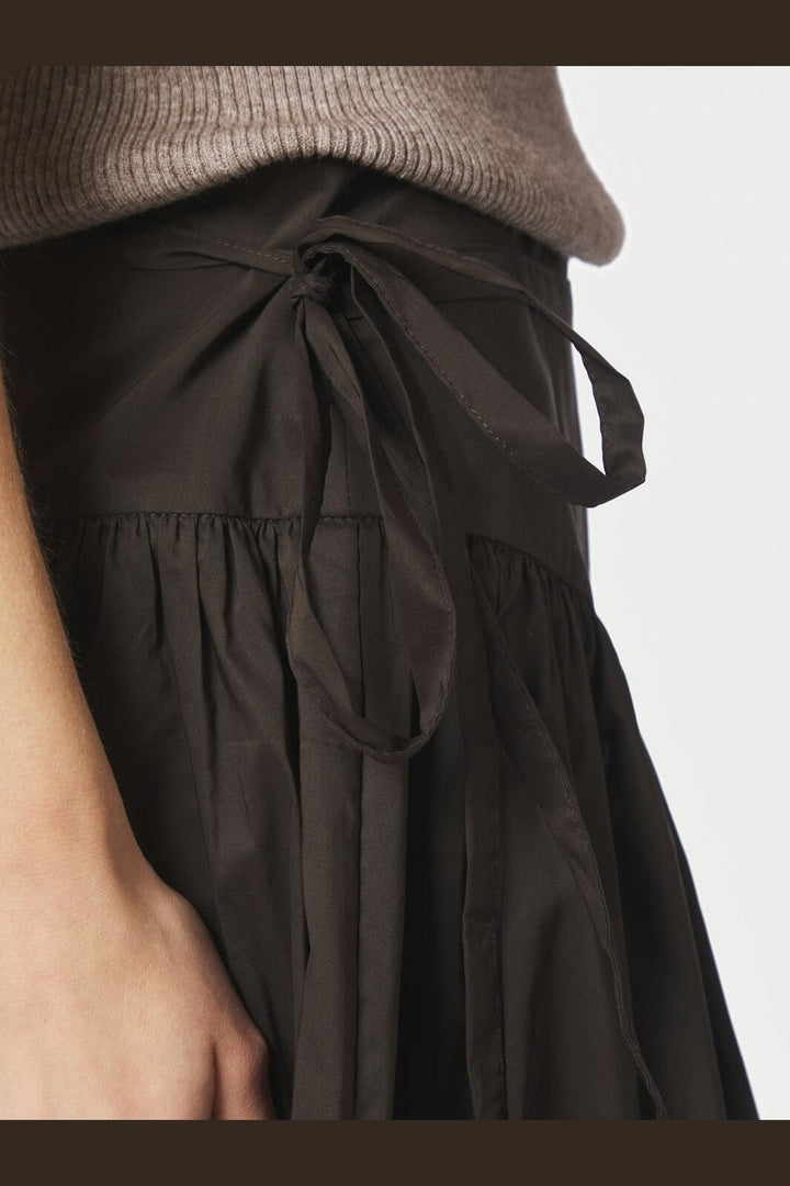 Neo Noir - Anais Poplin Skirt 168516 - 584 - Chocolate Brown