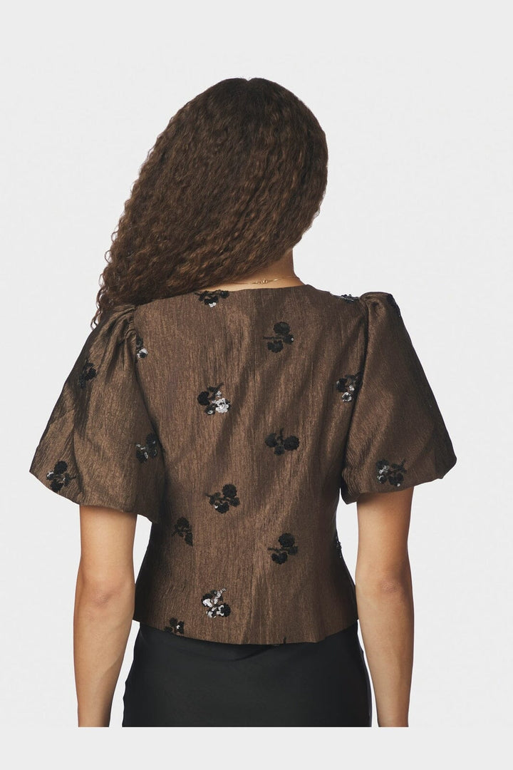 Neo Noir - Anela Sequins Blouse 171076 - 210 - Brown