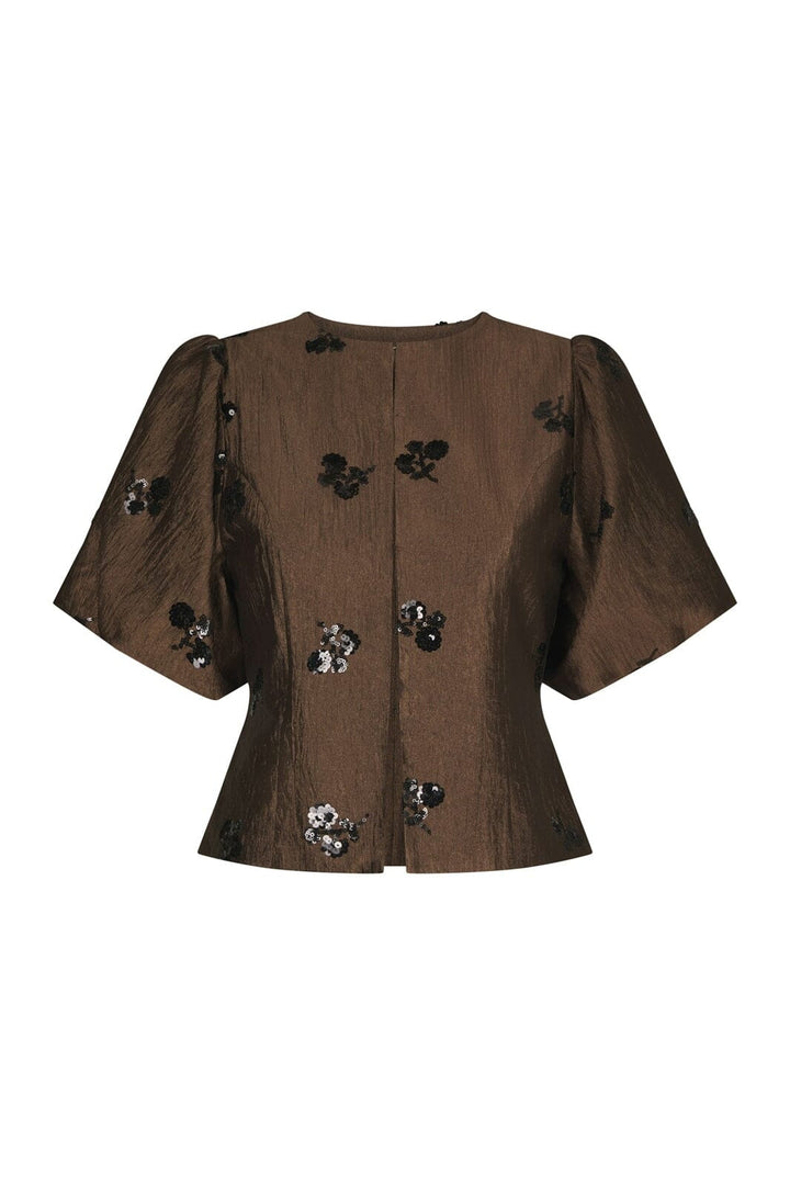 Neo Noir - Anela Sequins Blouse 171076 - 210 - Brown
