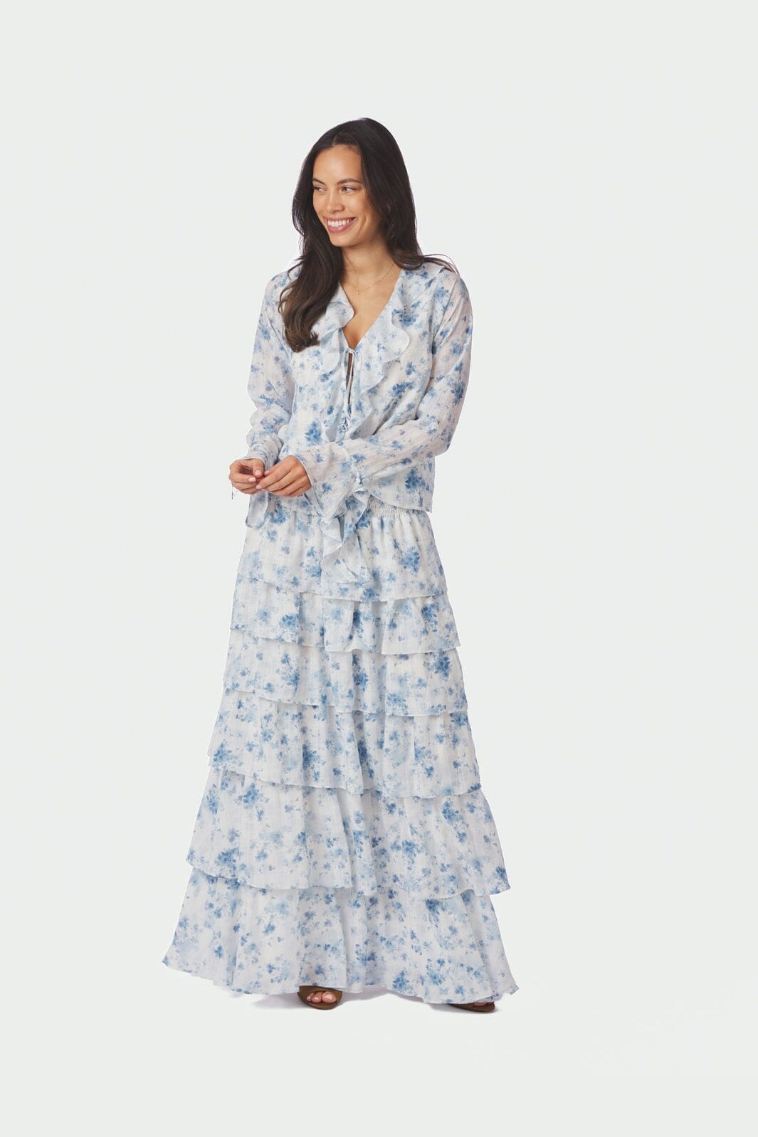 Neo Noir - Anika Fleur Blouse 169222 - 460 - Blue Floral