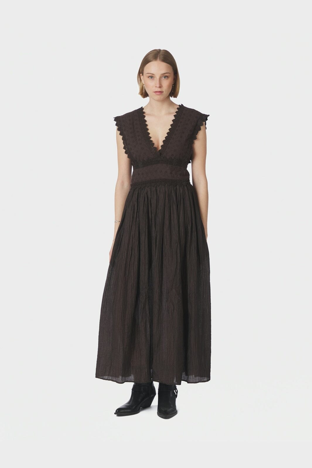 Neo Noir - Arista Lace Dress 169643 - 676 - Dark Brown