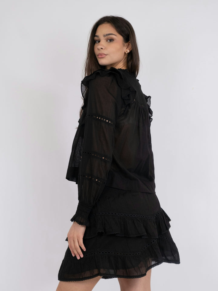 Neo Noir - Aurika S Voile Blouse - Black