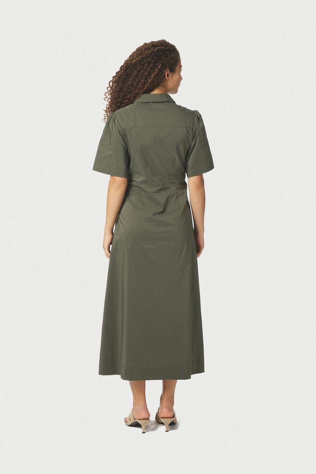 Neo Noir - Baia Poplin Dress 165343 - 151 - Army