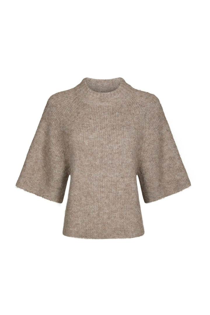 Neo Noir - Bandi Fluffy Knit Blouse 168190 - 976 - Beige Melange