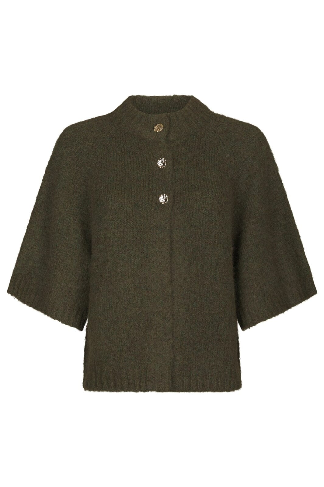 Neo Noir - Benuta Fluffy Knit Cardigan 165816 - 151 - Army