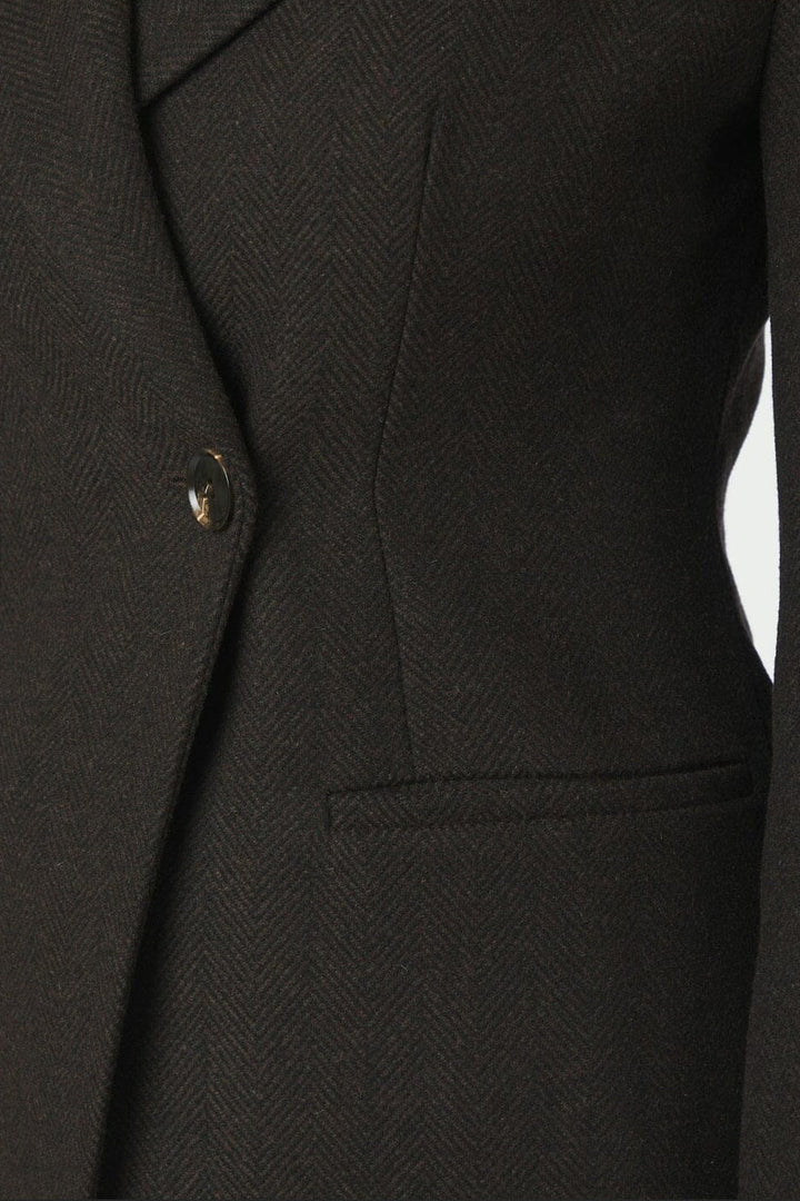 Neo Noir - Bowie Herringbone F Blazer 168544 - 676 - Dark Brown