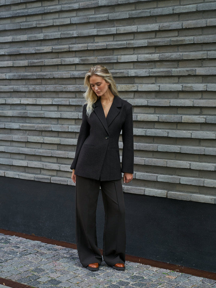 Neo Noir - Bowie Herringbone F Blazer 168544 - 676 - Dark Brown Blazere 